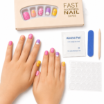 Cute Kids Press-On Nails Set with Cartoon Designs – 24 PCS