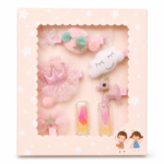Luxury Handmade Girls Hair Clips Gift Box – Pastel Character Design