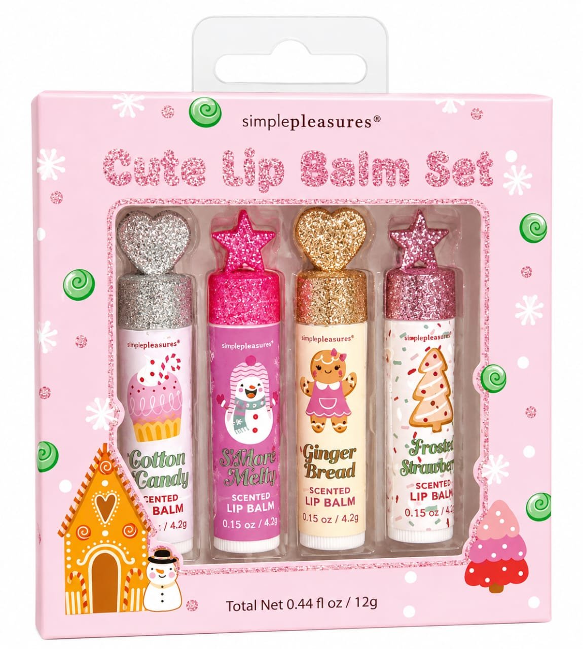 Cute Lip Balm Set – 4-Piece Scented Lip Balm Gift Set Cute Lip Balm Set – 4-Piece Scented Lip Balm Gift Set - Image 1
